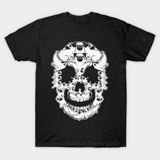 Pug Skull Halloween Gift For Pug Lovers T-Shirt